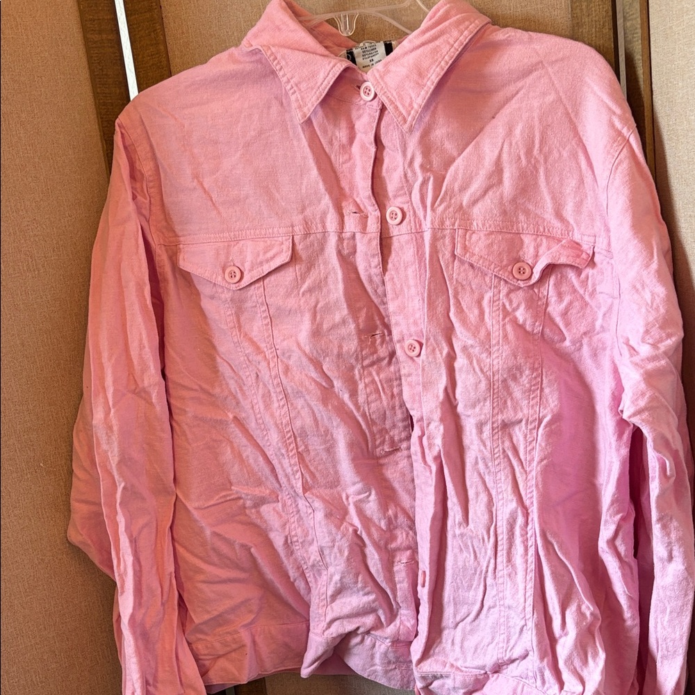 ELCC Pink Button-Up Shacket xl